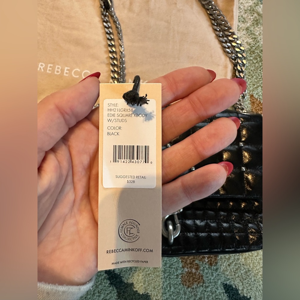 REBECCA MINKOFF EDIE SQUARE CROSSBODY W/ STUDS - Picture 7 of 7